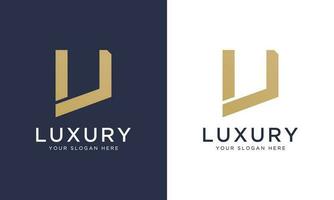 königlich Prämie Brief u Logo Design Vektor Vorlage im Gold Farbe. schön Logo Design zum Luxus Unternehmen Branding.