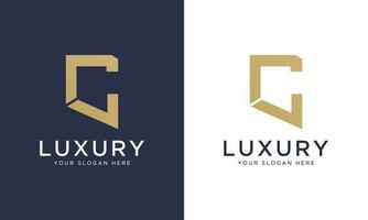 königlich Prämie Brief c Logo Design Vektor Vorlage im Gold Farbe. schön Logo Design zum Luxus Unternehmen Branding.