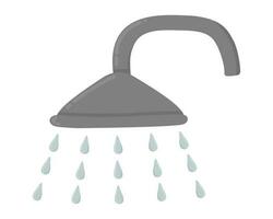 klotter ClipArt dusch huvud med vatten droppar vektor