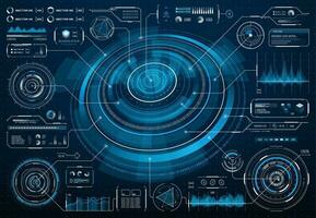 hud futuristisch Bildschirm Schnittstelle Vektor Infografik