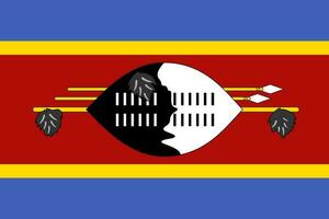 Eswatini-Flagge, offizielle Farben und Proportionen. Vektor-Illustration. vektor