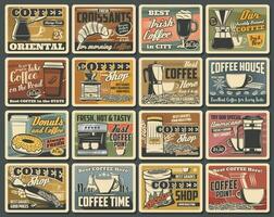 Kaffee retro Poster, Kaffee Hersteller, Cafe Getränke vektor