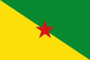 Französisch-Guayana-Flagge, offizielle Farben und Proportionen. Vektor-Illustration. vektor
