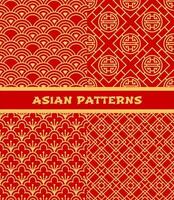 asiatisk sömlös mönster, koreanska, kinesiska, japansk vektor