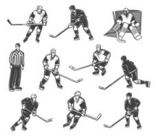 is hockey sport team spelare och domare vektor