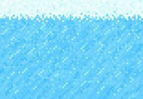 snö, is och vatten pixel blockera bakgrund mönster vektor