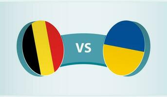 Belgien gegen Ukraine, Mannschaft Sport Wettbewerb Konzept. vektor