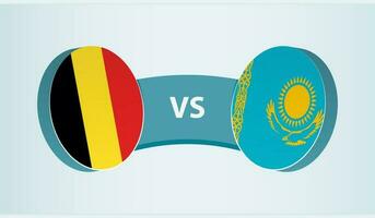Belgien gegen Kasachstan, Mannschaft Sport Wettbewerb Konzept. vektor