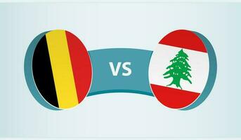 Belgien gegen Libanon, Mannschaft Sport Wettbewerb Konzept. vektor