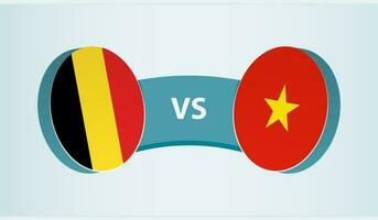 Belgien gegen Vietnam, Mannschaft Sport Wettbewerb Konzept. vektor