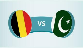 Belgien gegen Pakistan, Mannschaft Sport Wettbewerb Konzept. vektor