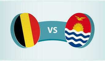 Belgien gegen Kiribati, Mannschaft Sport Wettbewerb Konzept. vektor