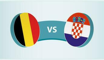 Belgien gegen Kroatien, Mannschaft Sport Wettbewerb Konzept. vektor