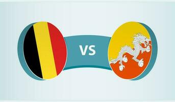 Belgien gegen Bhutan, Mannschaft Sport Wettbewerb Konzept. vektor