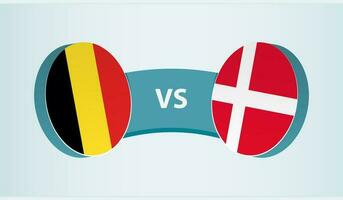 Belgien gegen Dänemark, Mannschaft Sport Wettbewerb Konzept. vektor