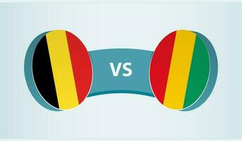 Belgien gegen Guinea, Mannschaft Sport Wettbewerb Konzept. vektor