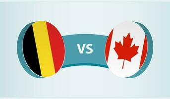 Belgien gegen Kanada, Mannschaft Sport Wettbewerb Konzept. vektor