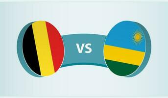 Belgien gegen Ruanda, Mannschaft Sport Wettbewerb Konzept. vektor