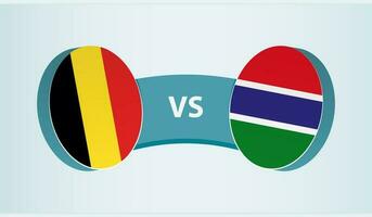 Belgien gegen Gambia, Mannschaft Sport Wettbewerb Konzept. vektor