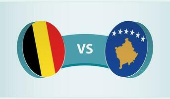 Belgien gegen Kosovo, Mannschaft Sport Wettbewerb Konzept. vektor