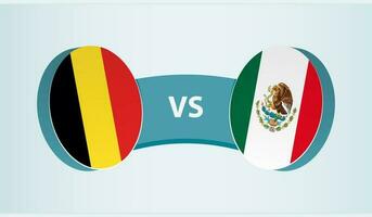 Belgien gegen Mexiko, Mannschaft Sport Wettbewerb Konzept. vektor