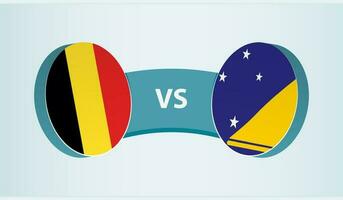 Belgien gegen Tokelau, Mannschaft Sport Wettbewerb Konzept. vektor