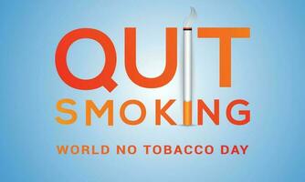 Verlassen Rauchen, Welt Nein Tabak Tag mit Zigarette Bewusstsein Post Banner Design Vorlage vektor
