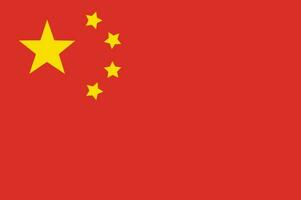 China Flagge, Flagge von China vektor
