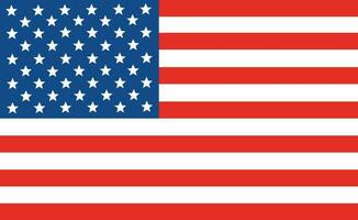 USA flagga, förenad stat av Amerika flagga isolerat vektor