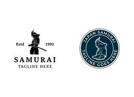 samuraj ronin logotyp design vektor mall.