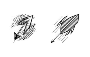 Pfeil schwarz Symbol Vektor, Grunge Pfeil Bürste, gebogen Pfeil Zeichen, Jahrgang Pfeil gestalten vektor