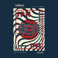 tokyo Japan, öst Asien, grafisk design, typografi vektor, illustration, för skriva ut t skjorta, Häftigt modern stil vektor