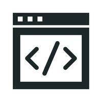 webb utveckling vektor fast ikon. eps 10 fil