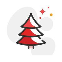 Weihnachten Baum Vektor füllen Gliederung Symbol. eps 10 Datei