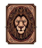 illustration av ett lejon med otrolig detalj. design för t-shirt, varor och dekorationskonst vektor
