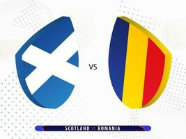 Schottland vs. Rumänien Rugby passen, International Rugby Wettbewerb 2023. vektor