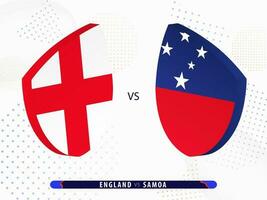 England vs. Samoa Rugby passen, International Rugby Wettbewerb 2023. vektor