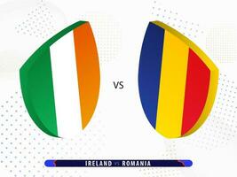 Irland vs. Rumänien Rugby passen, International Rugby Wettbewerb 2023. vektor