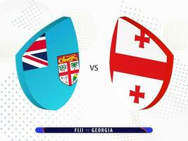 Fidschi vs. Georgia Rugby passen, International Rugby Wettbewerb 2023. vektor