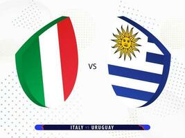 Italien vs. Uruguay Rugby passen, International Rugby Wettbewerb 2023. vektor