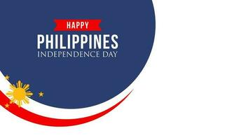 glücklich Unabhängigkeit Tag Philippinen Hintergrund mit Philippinen Flagge Vektor
