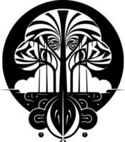 Kunst Jugendstil - - schwarz und Weiß isoliert Symbol - - Vektor Illustration