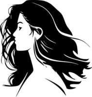 Frau, minimalistisch und einfach Silhouette - - Vektor Illustration