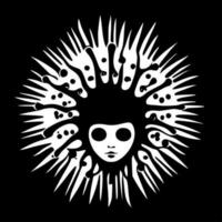 psychedelisch - - schwarz und Weiß isoliert Symbol - - Vektor Illustration