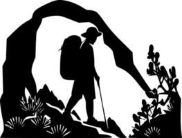 wandern, minimalistisch und einfach Silhouette - - Vektor Illustration