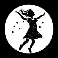 dansa - minimalistisk och platt logotyp - vektor illustration