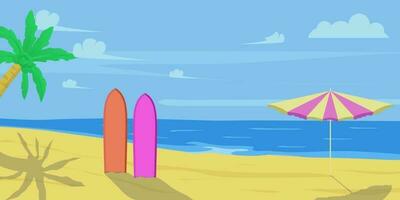 Sommer- Beste Vektor Illustration , Reise glücklich Urlaub Strand