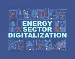 Energiesektor Digitalisierung Wort Konzepte Banner vektor