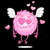 Karikatur komisch Monster- im Liebe. st Valentinsgrüße Tag vektor