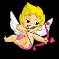 süß Karikatur Amor Baby Junge Charakter mit Flügel halten Bogen und Pfeile vektor